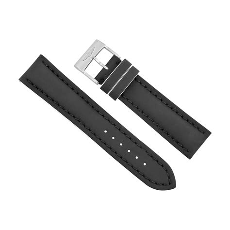 Breitling 22mm Black Leather Strap 226X 